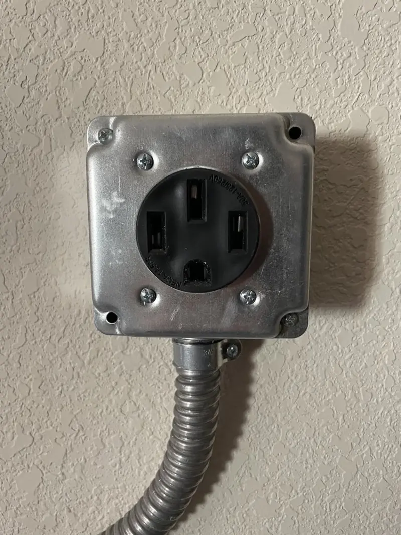 NEMA 14-50 outlet installed for Smart Home Electrical in Oskaloosa